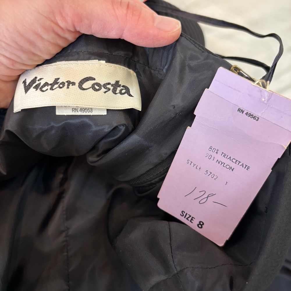 Victor Costa Black One-Shoulder Dress‎ - Picture 8 of 14